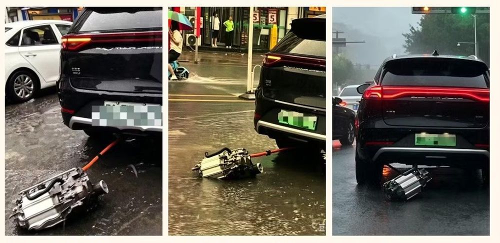 BYD Tang gặp sự cố hy hữu khi lội nước: Cả cụm mô-tơ điện rơi khỏi gầm xe, nguyên nhân vẫn là dấu hỏi