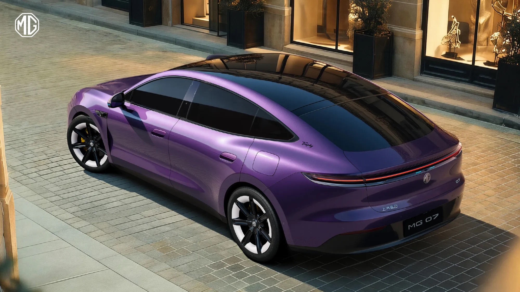 Nhiều chi tiết trên MG07 gợi liên tưởng đến Porsche Taycan. Ảnh: MG