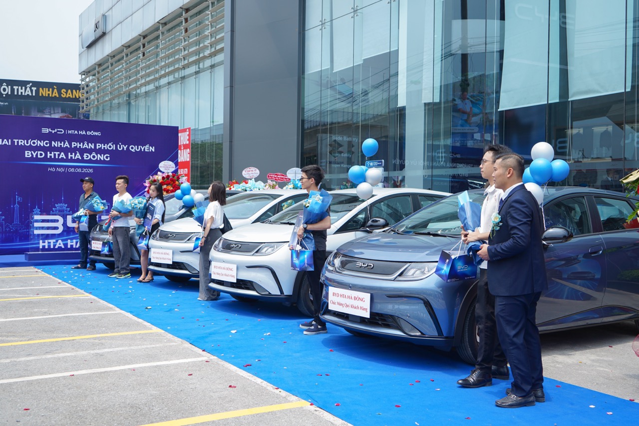 BYD mở thêm showroom tại Hà Nội, nâng số điểm phân phối của Hà Thành Auto lên 3