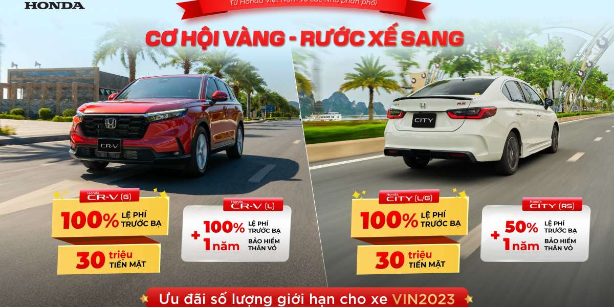 Honda Việt Nam tung ưu đãi 100% lệ phí trước bạ kèm tiền mặt cho CR-V và City